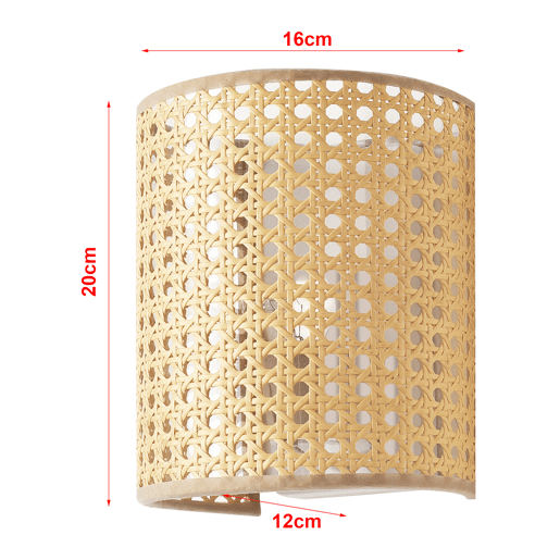 Candeeiro de parede Ascot 1x E27 metal-plástico 20x16x12 cm - efeito Rattanlux.pro