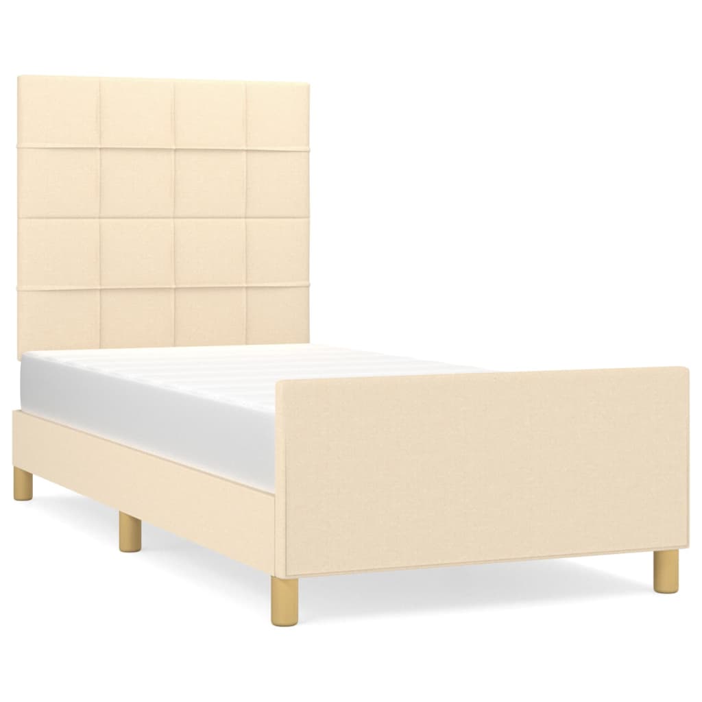 Estructura de cama 90x200 Crema