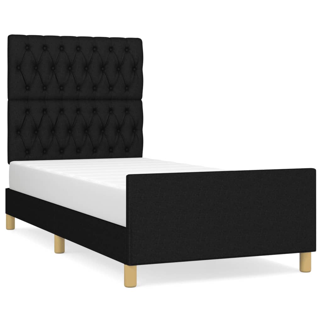 Estructura de cama 90x200 Negro