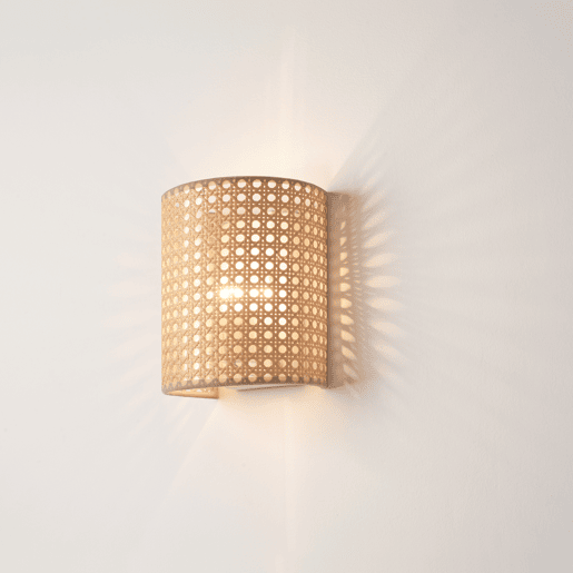 2 candeeiros de parede Ascot 1x E27 metal-plástico 20x16x12 cm - efeito Rattanlux.pro
