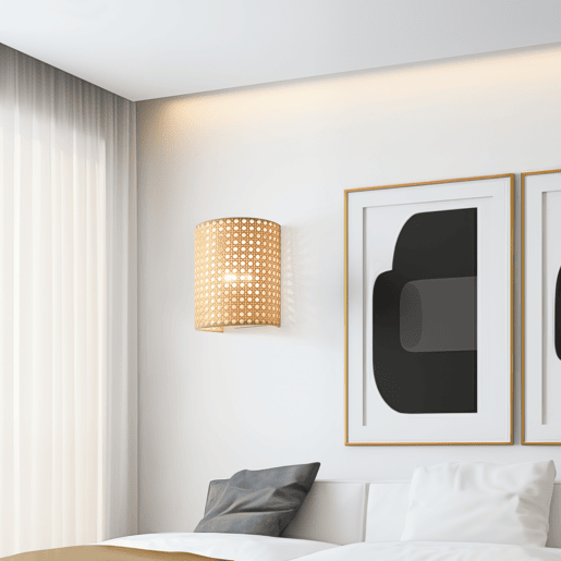 2 candeeiros de parede Ascot 1x E27 metal-plástico 20x16x12 cm - efeito Rattanlux.pro