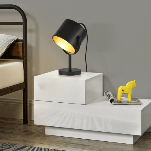 Candeeiro de mesa Farstorp 1x E27 metal 25 x 15 x 19 cm preto lux.pro.