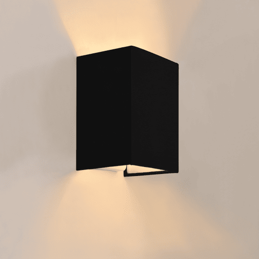 Conjunto de 3 candeeiros de parede modernos Schwerin 1x E27 60 W têxtil de linho 20 x 16 x 13 cm - Preto lux.pro.