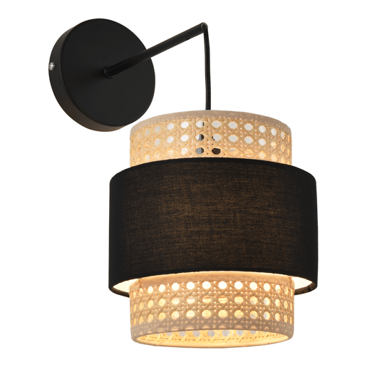 Candeeiro de parede moderno Southampton 1x E14 40 W metal-plástico 36 x 30 x 18 cm - Preto e Bege lux.pro lux.pro.