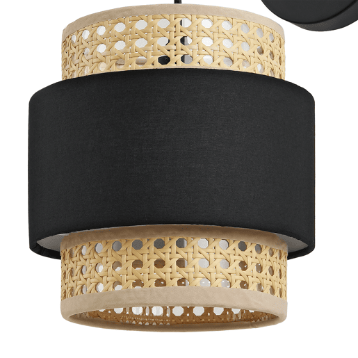 Candeeiro de parede moderno Southampton 1x E14 40 W metal-plástico 36 x 30 x 18 cm - Preto e Bege lux.pro lux.pro.