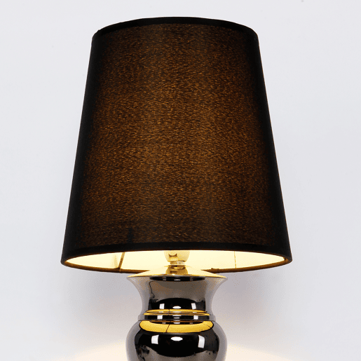 Candeeiro de mesa - Ø 22 cm (1 x E14) - Design - preto - Modelo: Bochum lux.pro.