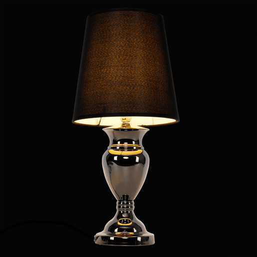 Candeeiro de mesa - Ø 22 cm (1 x E14) - Design - preto - Modelo: Bochum lux.pro.