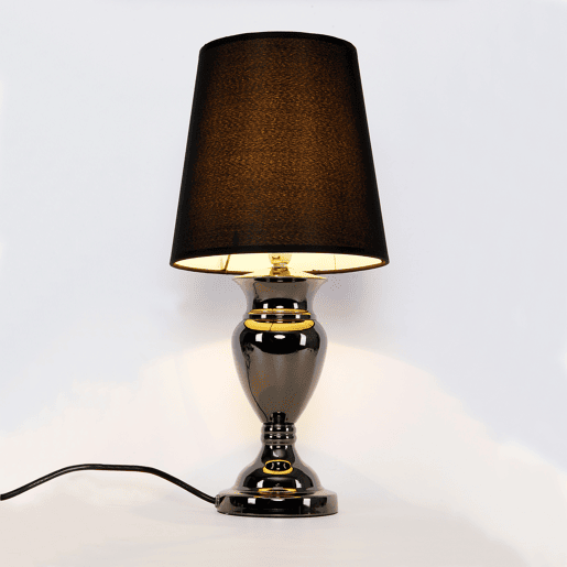 Candeeiro de mesa - Ø 22 cm (1 x E14) - Design - preto - Modelo: Bochum lux.pro.