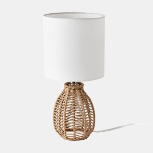 Candeeiro de mesa Alfreton 1xE14 40 W metalcordatecido 36xØ17cm - BrancoBege lux.pro
