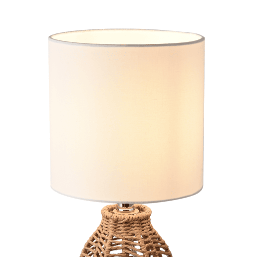 Candeeiro de mesa Alfreton 1xE14 40 W metalcordatecido 36xØ17cm - BrancoBege lux.pro