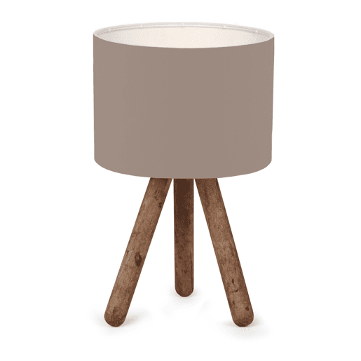 Candeeiro de mesa Preston 1xE27 20 W madeira  tecido 15 x Ø 18 cm cor de areia  efeito madeira lux.pro lux.pro.