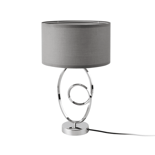 Candeeiro de mesa Torquay 1xE14 40 W metaltecido 50xØ30cm - CromadoCinza lux.pro