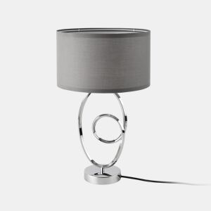 Candeeiro de mesa Torquay 1xE14 40 W metaltecido 50xØ30cm - CromadoCinza lux.pro