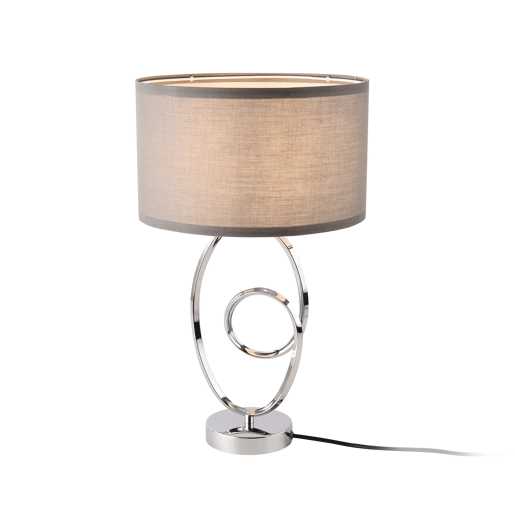 Candeeiro de mesa Torquay 1xE14 40 W metaltecido 50xØ30cm - CromadoCinza lux.pro