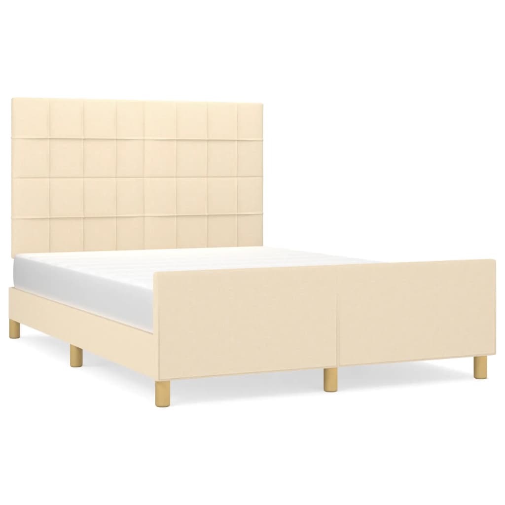 Estructura de cama 140x190 Crema