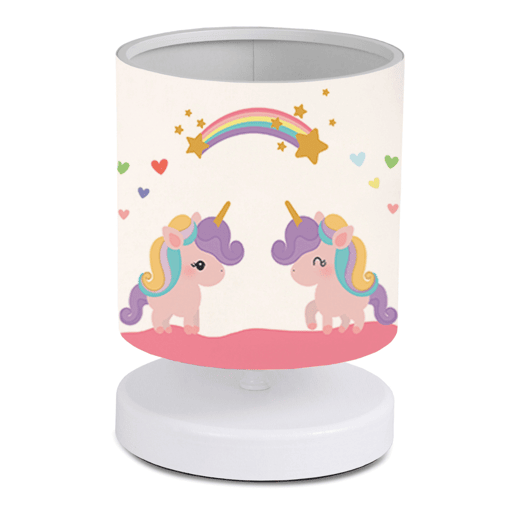 Candeeiro de mesa infantil Maidstone Unicorn 1xE14 20 W MDF tecido 22 x Ø 15 cm branco multicolor lux.pro. Candeeiro de mesa infantil Maidstone Unicorn 1xE14 20 W MDF tecido 22 x Ø 15 cm branco multicolor lux.pro.