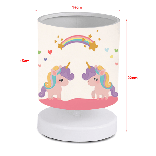 Candeeiro de mesa infantil Maidstone Unicorn 1xE14 20 W MDF tecido 22 x Ø 15 cm branco multicolor lux.pro. Candeeiro de mesa infantil Maidstone Unicorn 1xE14 20 W MDF tecido 22 x Ø 15 cm branco multicolor lux.pro.