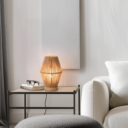 Candeeiro de mesa Arundel 1xE27 60 W metalcorda 25x16x16 cm - Naturallux.pro