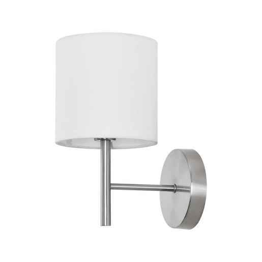 Candeeiro de parede Winsford 1x E14 40 W metal-têxtil 27x21cm - PrataBranco lux.pro