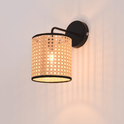 Conjunto de 3 candeeiros de parede Southend moderno 1x E14 40 W metal-plástico 25 x Ø 16 cm - Preto e Bege lux.pro.