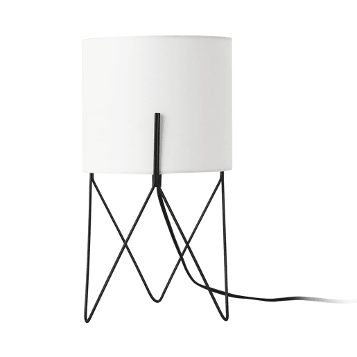 Candeeiro de mesa Slough design contemporâneo 1x E14 40 W metal + tecido 38 x 21 x 21 cm - Preto e Branco lux.pro lux.pro.