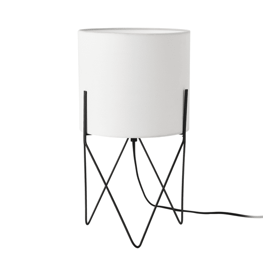 Candeeiro de mesa Slough design contemporâneo 1x E14 40 W metal + tecido 38 x 21 x 21 cm - Preto e Branco lux.pro lux.pro.