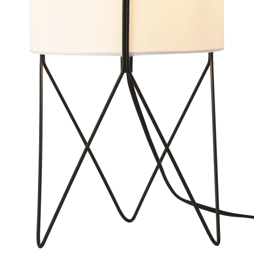 Candeeiro de mesa Slough design contemporâneo 1x E14 40 W metal + tecido 38 x 21 x 21 cm - Preto e Branco lux.pro lux.pro.