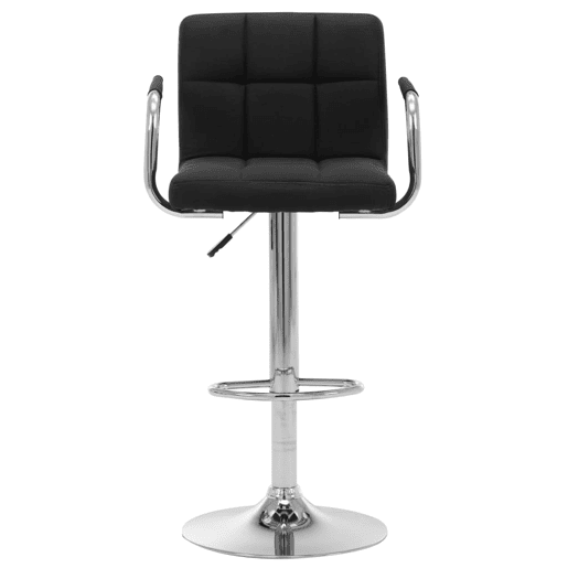 vidaXL Cadeira de bar tecido preto vidaXL Cadeira de bar tecido preto