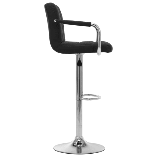 vidaXL Cadeira de bar tecido preto vidaXL Cadeira de bar tecido preto