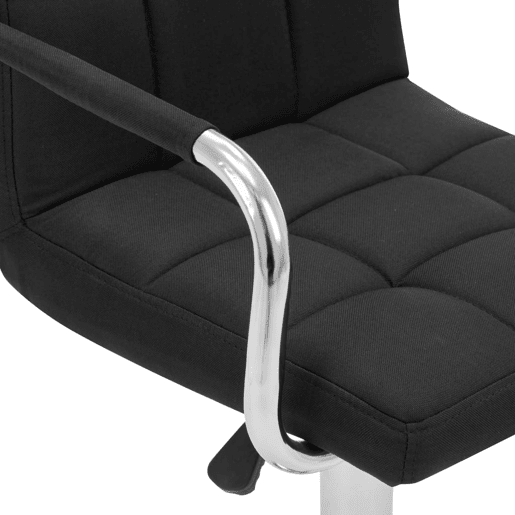 vidaXL Cadeira de bar tecido preto vidaXL Cadeira de bar tecido preto