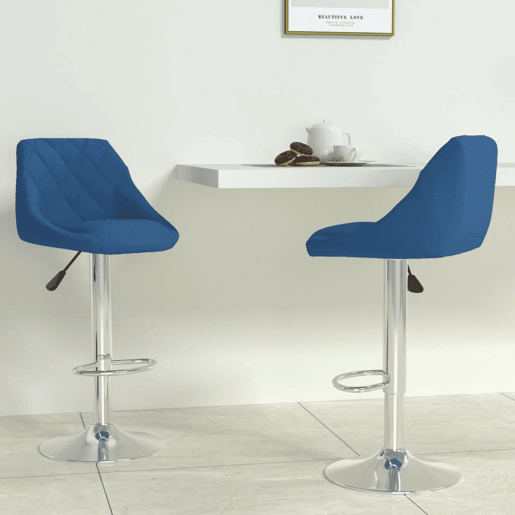 vidaXL Bancos de bar 2 pcs veludo azul vidaXL Bancos de bar 2 pcs veludo azul