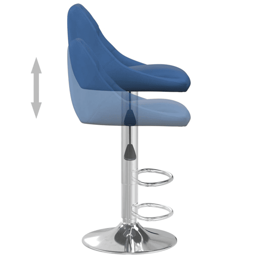 vidaXL Bancos de bar 2 pcs veludo azul vidaXL Bancos de bar 2 pcs veludo azul