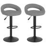 vidaXL Bancos de bar 2 pcs veludo cinzento-claro