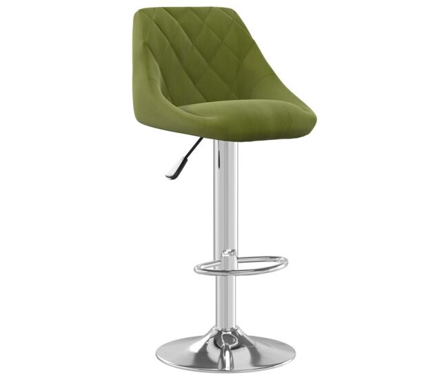 Vidaxl taburete de cocina de terciopelo verde claro