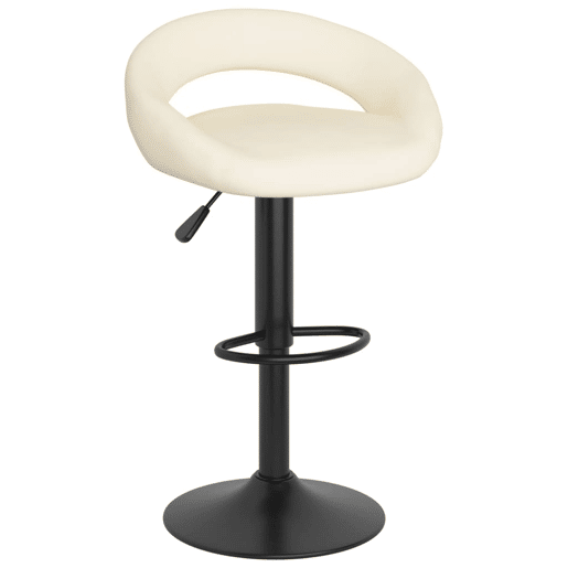 vidaXL Bancos de bar 2 pcs veludo creme vidaXL Bancos de bar 2 pcs veludo creme