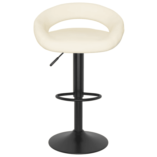 vidaXL Bancos de bar 2 pcs veludo creme vidaXL Bancos de bar 2 pcs veludo creme