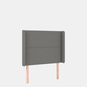 vidaXL Cabeceira de cama c LED tecido 93x16x118128 cm cinza-escuro