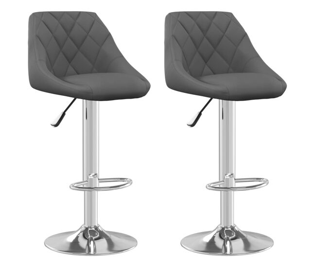 Vidaxl taburete de cocina 2 unidades de terciopelo gris oscuro