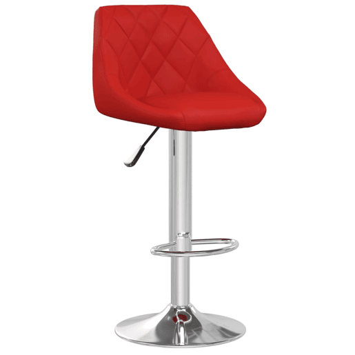 vidaXL Bancos de bar 2 pcs couro artificial vermelho tinto vidaXL Bancos de bar 2 pcs couro artificial vermelho tinto