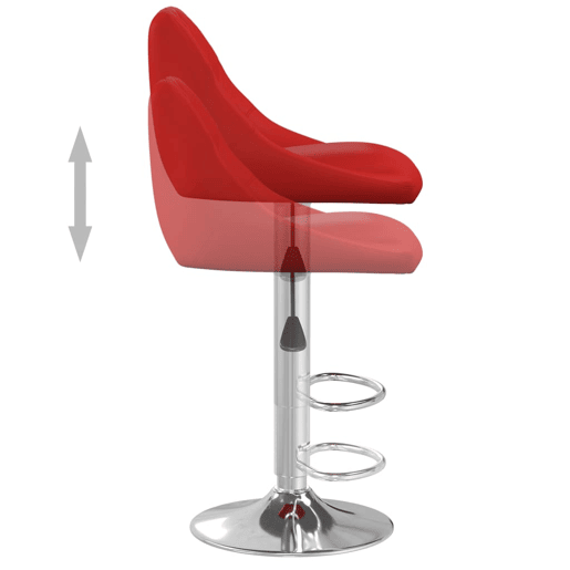 vidaXL Bancos de bar 2 pcs couro artificial vermelho tinto vidaXL Bancos de bar 2 pcs couro artificial vermelho tinto