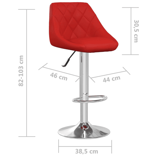 vidaXL Bancos de bar 2 pcs couro artificial vermelho tinto vidaXL Bancos de bar 2 pcs couro artificial vermelho tinto