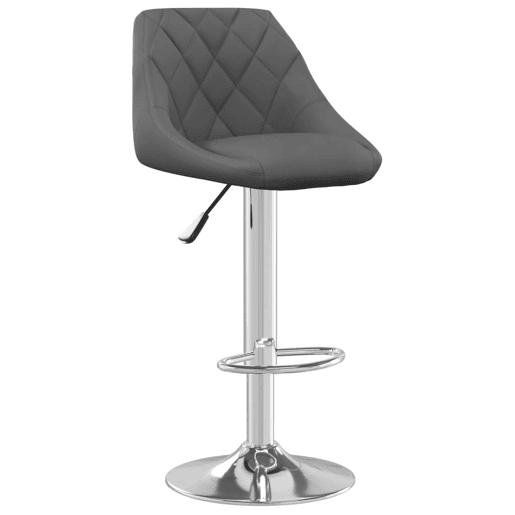 vidaXL Banco de bar veludo cinzento-escuro vidaXL Banco de bar veludo cinzento-escuro