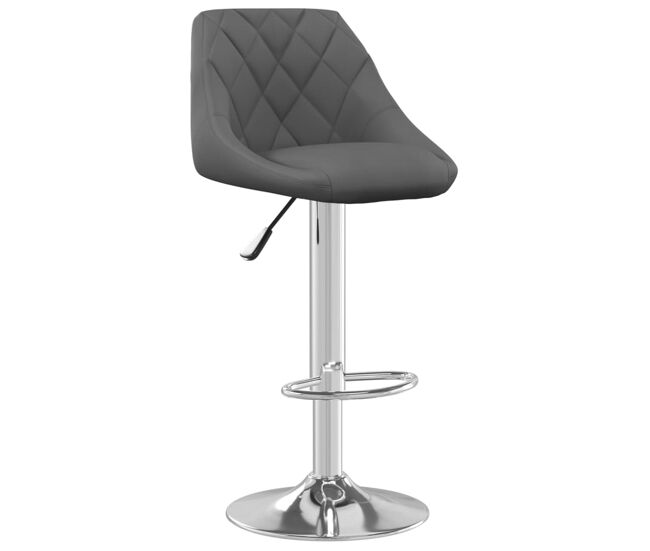 Vidaxl taburete de cocina de terciopelo gris oscuro