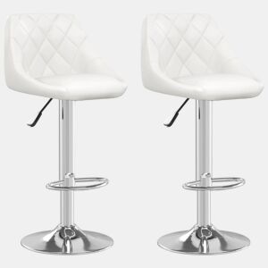 vidaXL Bancos de bar 2 pcs couro artificial branco
