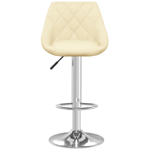 vidaXL Bancos de bar 2 pcs couro artificial cor creme