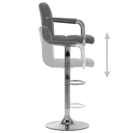 vidaXL Cadeiras de bar 2 pcs tecido cinzento-claro