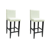 vidaXL Bancos de bar 2 pcs couro artificial branco