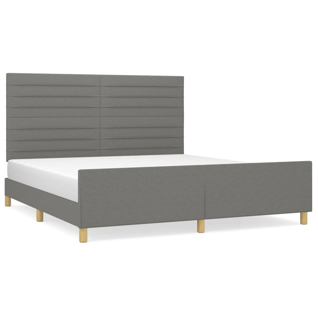 Estructura de cama 160x200 Gris Oscuro