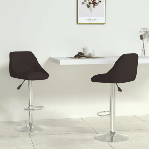 vidaXL Bancos de bar 2 pcs couro artificial preto