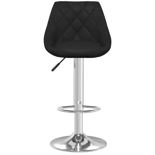 vidaXL Bancos de bar 2 pcs couro artificial preto